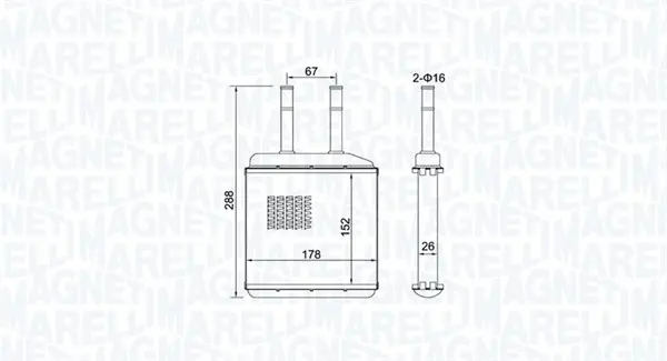 топлообменник, отопление на вътрешното пространство MAGNETI MARELLI     
