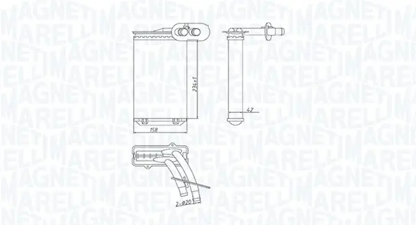 Топлообменник, отопление на вътрешното пространство MAGNETI MARELLI