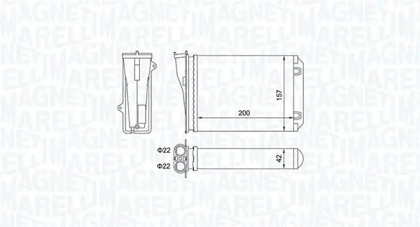 топлообменник, отопление на вътрешното пространство MAGNETI MARELLI     