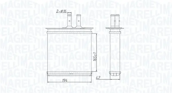 топлообменник, отопление на вътрешното пространство MAGNETI MARELLI     