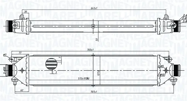 интеркулер (охладител за въздуха на турбината) MAGNETI MARELLI     