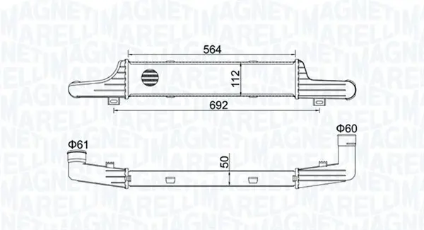интеркулер (охладител за въздуха на турбината) MAGNETI MARELLI     