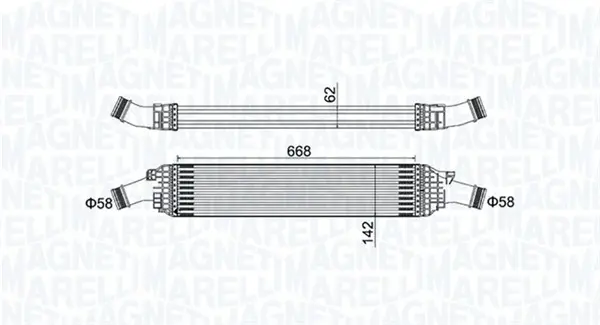 интеркулер (охладител за въздуха на турбината) MAGNETI MARELLI     