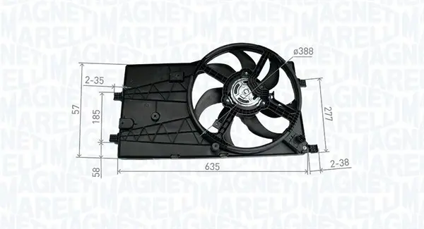 вентилатор, охлаждане на двигателя MAGNETI MARELLI     