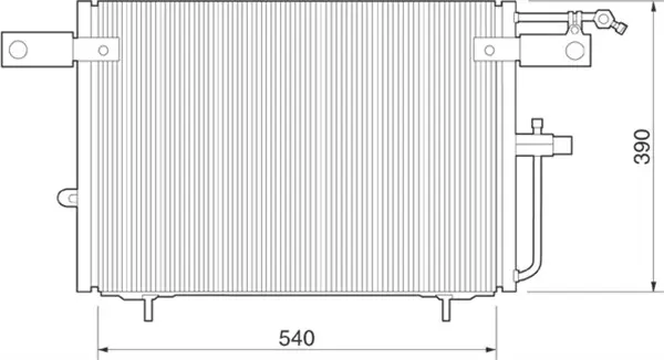 Радиатор климатик за AUDI 100 Avant (4A, C4) 2.5 TDI 350203224000 MAGNETI MARELLI     