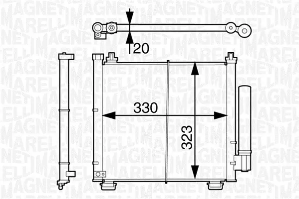 кондензатор, климатизация MAGNETI MARELLI     