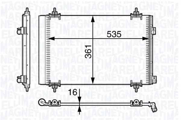 кондензатор, климатизация MAGNETI MARELLI     