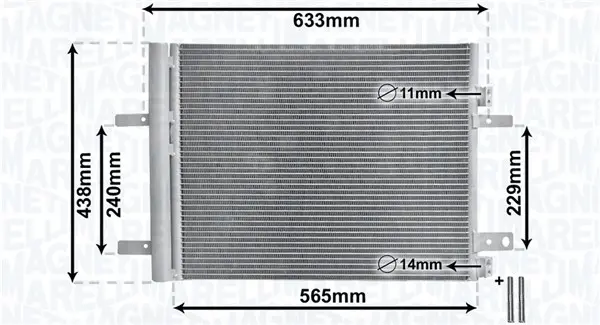 Радиатор климатик за CITROEN C4 SPACETOURER (3D_) 1.6 THP 165 350203862000 MAGNETI MARELLI     