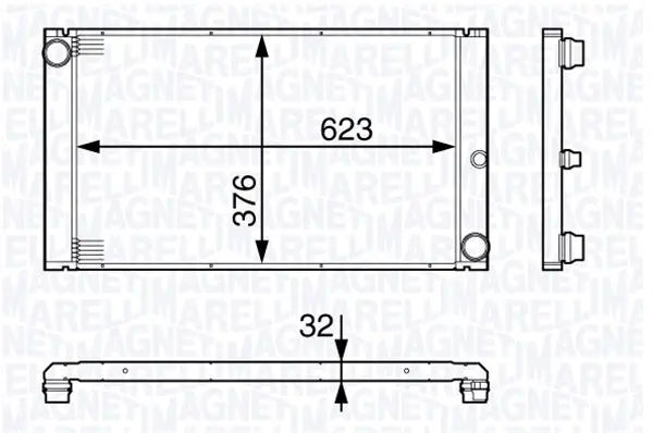 радиатор, охлаждане на двигателя MAGNETI MARELLI     
