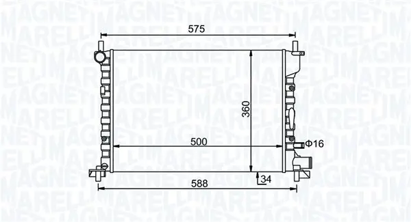 радиатор, охлаждане на двигателя MAGNETI MARELLI     