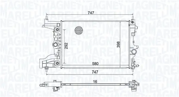радиатор, охлаждане на двигателя MAGNETI MARELLI     