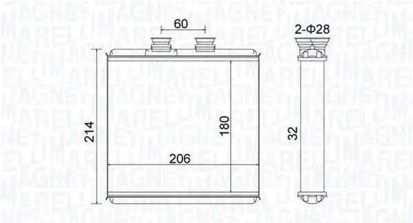 топлообменник, отопление на вътрешното пространство MAGNETI MARELLI     