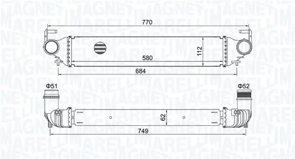 интеркулер (охладител за въздуха на турбината) MAGNETI MARELLI     