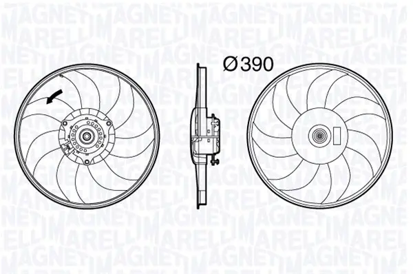 вентилатор, охлаждане на двигателя MAGNETI MARELLI     