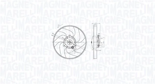Вентилатор, охлаждане на двигателя MAGNETI MARELLI