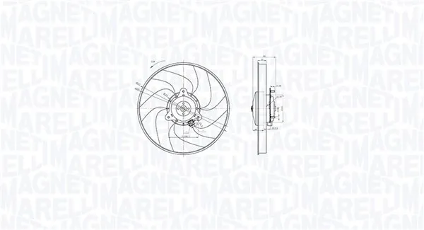 Вентилатор, охлаждане на двигателя MAGNETI MARELLI