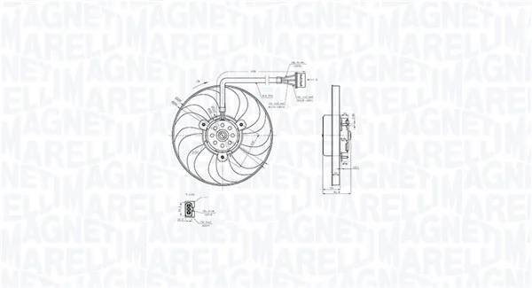 Вентилатор, охлаждане на двигателя MAGNETI MARELLI