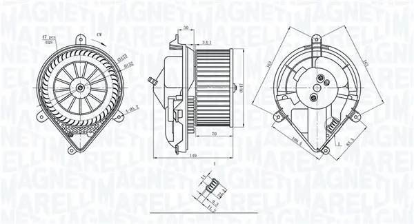 вентилатор вътрешно пространство MAGNETI MARELLI     