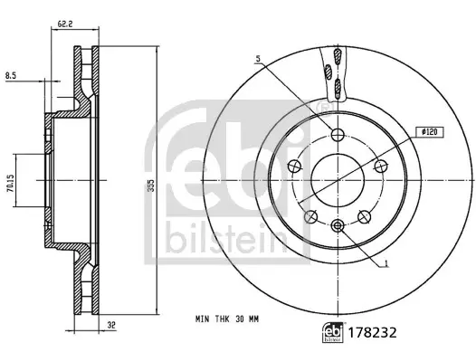 спирачен диск FEBI BILSTEIN       