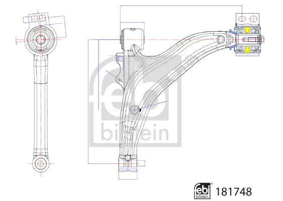носач, окачване на колелата FEBI BILSTEIN       