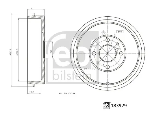 Спирачен барабан FEBI BILSTEIN
