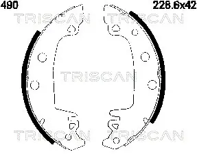 комплект спирачна челюст TRISCAN             