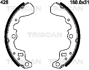 комплект спирачна челюст TRISCAN             