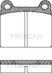 комплект спирачно феродо, дискови спирачки TRISCAN             