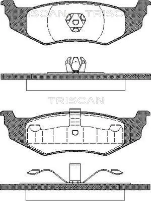Комплект спирачно феродо, дискови спирачки TRISCAN