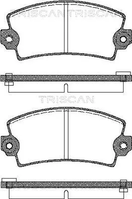комплект спирачно феродо, дискови спирачки TRISCAN             