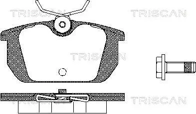 Комплект спирачно феродо, дискови спирачки TRISCAN