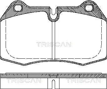комплект спирачно феродо, дискови спирачки TRISCAN             