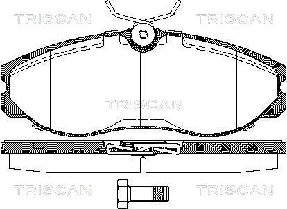 комплект спирачно феродо, дискови спирачки TRISCAN             