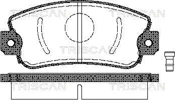 комплект спирачно феродо, дискови спирачки TRISCAN             