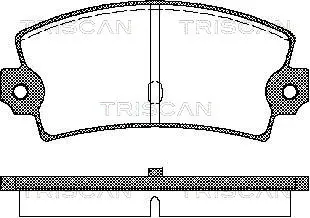 комплект спирачно феродо, дискови спирачки TRISCAN             