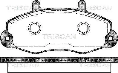 Комплект спирачно феродо, дискови спирачки TRISCAN