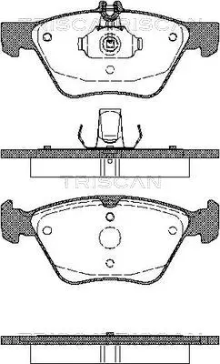 комплект спирачно феродо, дискови спирачки TRISCAN             