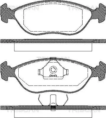 комплект спирачно феродо, дискови спирачки TRISCAN             