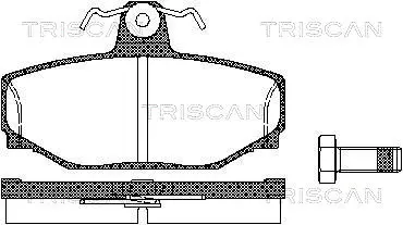 Комплект спирачно феродо, дискови спирачки TRISCAN