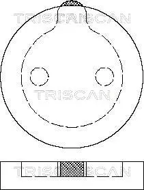 комплект спирачно феродо, дискови спирачки TRISCAN             