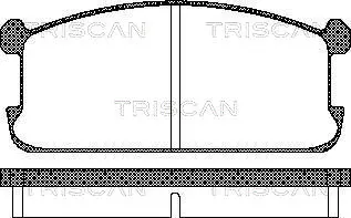 комплект спирачно феродо, дискови спирачки TRISCAN             