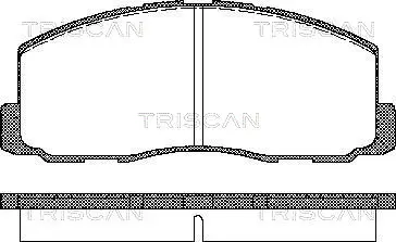 комплект спирачно феродо, дискови спирачки TRISCAN             