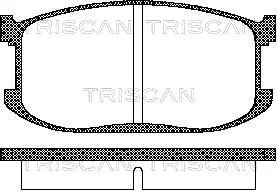 комплект спирачно феродо, дискови спирачки TRISCAN             