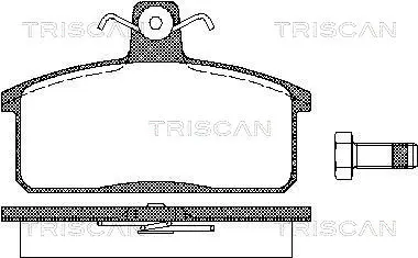 комплект спирачно феродо, дискови спирачки TRISCAN             