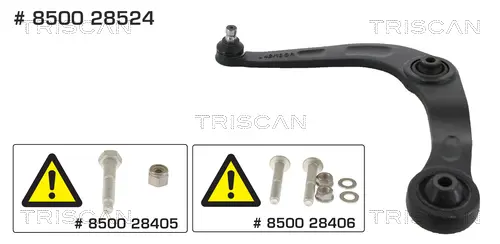 носач, окачване на колелата TRISCAN             