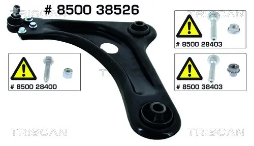 носач, окачване на колелата TRISCAN             