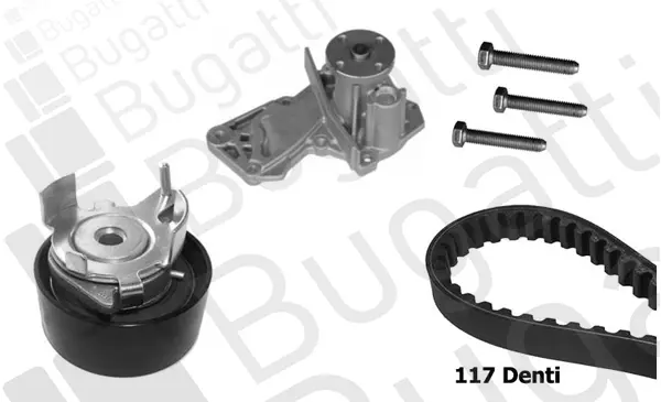 водна помпа- к-кт ангренажен ремък BUGATTI             