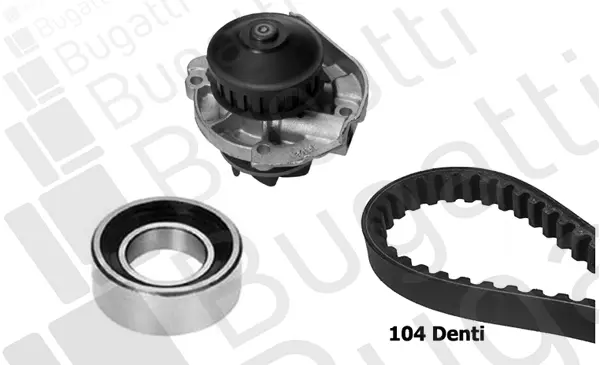 водна помпа- к-кт ангренажен ремък BUGATTI             