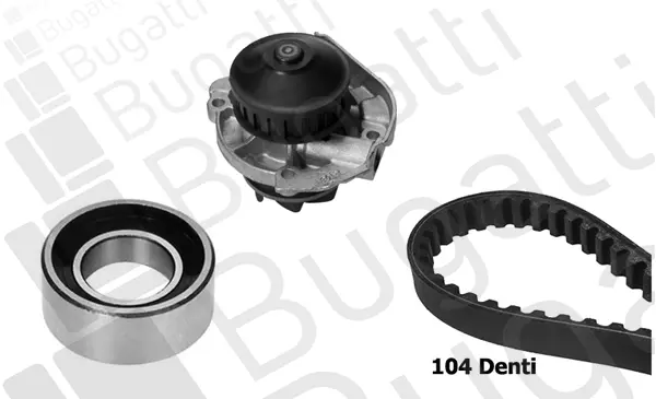 водна помпа- к-кт ангренажен ремък BUGATTI             