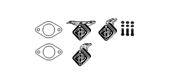 монтажен комплект, изпускателна система HJS                 